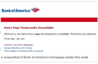 bank of america downtime