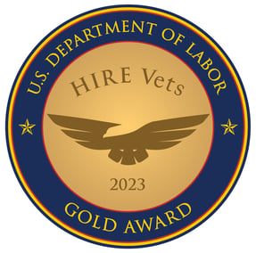 HIRE Vets gold medallion award from department of labor